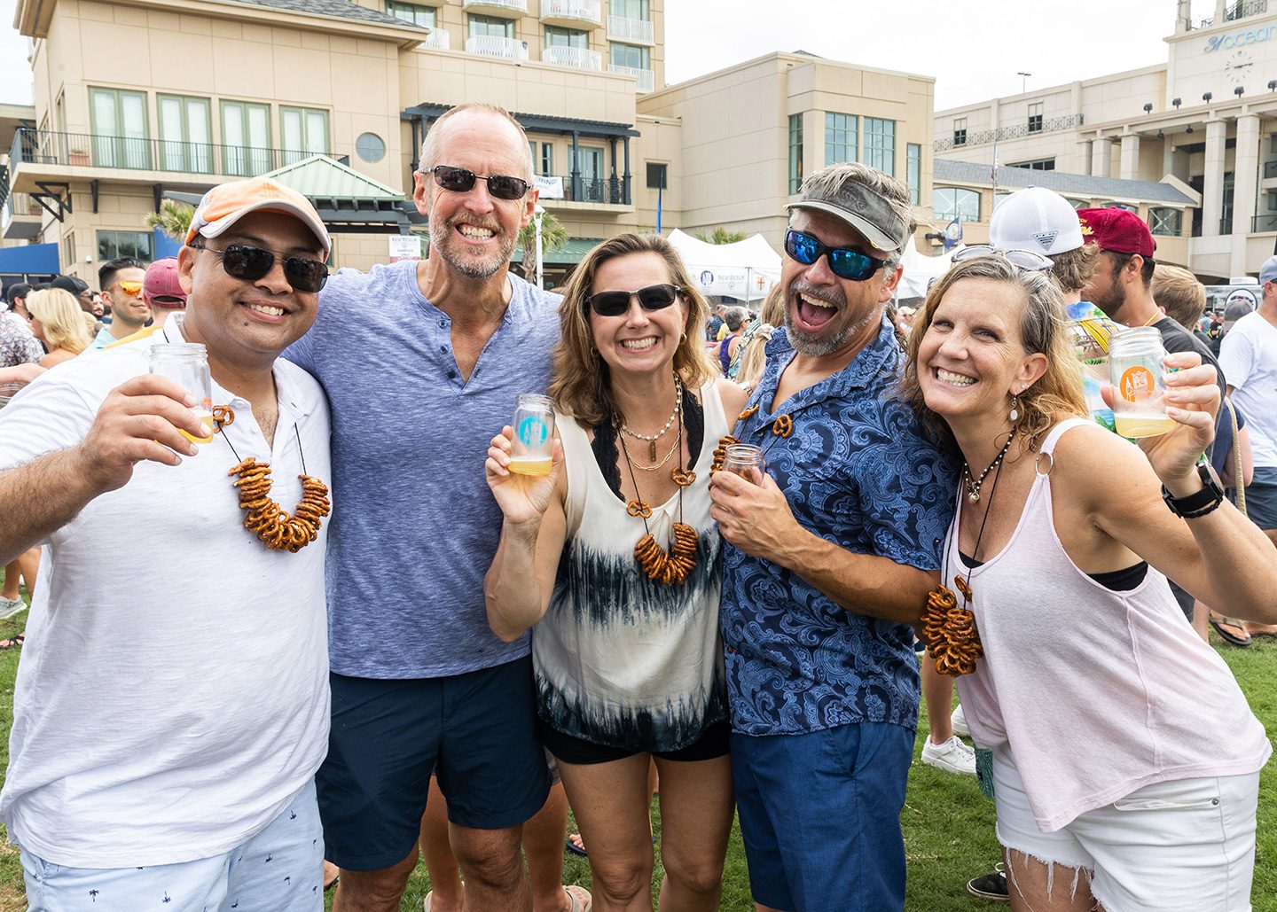 Attendees enjoying the Coastal Craft Beer Festival